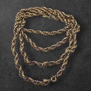 Vintage Sarah Coventry Gold-Tone Multi-Strand Rope Chain Necklace - Signed State